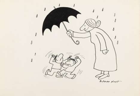 Bohdan Butenko (1931 - 2019) | Bohdan Butenko | Ilustracja do książki " Żarty o dzieciach i dorosłych" | Desa Unicum