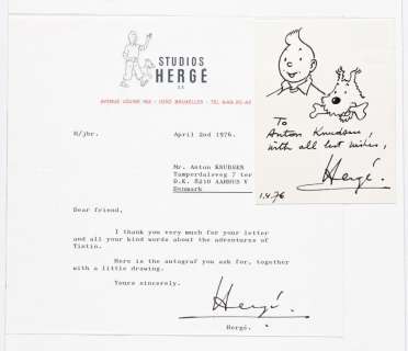 HERGÉ (GEORGE PROSPER REMI) (1907-1983) TinTin. | Swann Galleries
