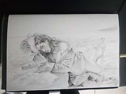  - Cosimo, Ferri - Dessin original - Sexy Pin-up Ã  la plage - (2015) 