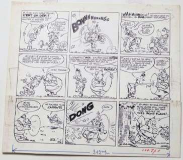 Greg (Regnier, Michel)  - Planche originale (gag 8) - Haineux Gordien - L’illustré du Dimanche | Catawiki