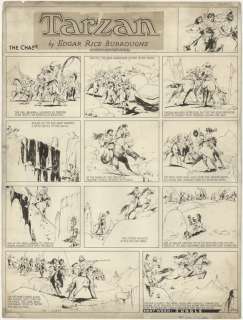 264: Foster Tarzan Sunday 11/19/33 original comic art | Russ Cochran