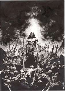 Christophe BEC (né en... - Lot 34 - Conan Encre de Chine sur papier. Signé en bas à droite,...