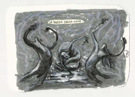 GiPi - illustrazione originale "La Danza della Noia" - Page volante | Catawiki