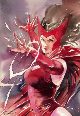 Scarlet Witch Original Watercolor Art | Raremarq (Buy It Now)