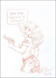 Di Sano. Dessin dédicacé Rubine | BDEnchères