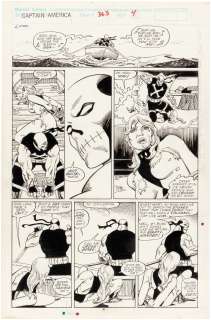 CAPTAIN AMERICA #363 COMIC BOOK PAGE ORIGINAL ART BY KIERON DWYER.