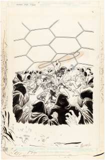 NEW TEEN TITANS DC HEROES ROLE PLAYING GAME MODULE COVER ORIGINAL ART BY MARSHALL ROGERS. | Hake’s