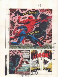 Al Williamson, John Romita Jr., Max Scheele - Daredevil #270 p. 29 color guide art - daredevil and spider-man defeat blackheart splash - 1989
