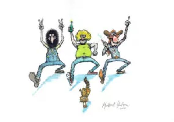 Gilbert Shelton | The Freak Brothers – Strut march – first illustration | La Galerie de la Bande Dessinée