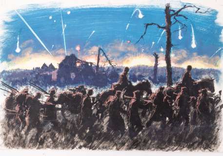 Albert Brenet (1903-2005) Bombardement... | Albert BRENET (1903-2005) Bombardement nocturne. Gouache... | Drouot Estimations