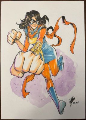 Ms Marvel (Kamala Khan) by Takeshi Miyazawa | Raremarq (Buy It Now)