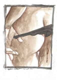 Sergio Bleda - Original drawing - Black G-string - Signed | Catawiki