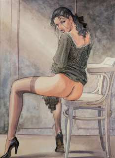 Manara - Le stanze del desiderio - Claudia Très grande illustration Ã  l‘encre