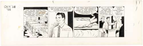 DICK TRACY OCTOBER 1958 DAILY STRIP ORIGINAL ART BY CHESTER GOULD. | Hake’s