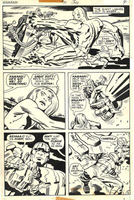 Jack Kirby, D.Bruce Berry (Encrage) | Kamandi # 31 page 4 | 2DGalleries