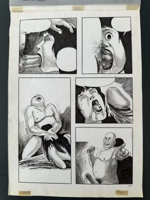 Vo Linh | Violence Rougepage 17 Planche Originale Érotique Parution BD Climax 1990 | 2DGalleries