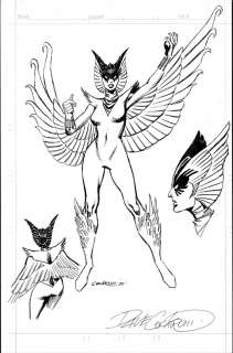 Dave Cockrum - X-VILLAINESS DEATHBIRD Orig Design Model Sheet Signed w/Orig Date