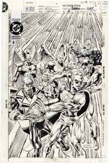 ARMAGEDDON: INFERNO #4 COMIC BOOK COVER ORIGINAL ART BY MICHAEL NETZER. | Hake’s