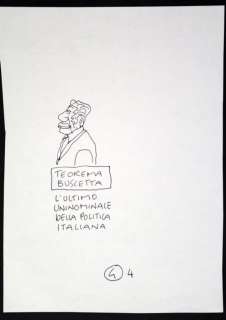 Vincino  - "Teorema Buscetta" Vignetta Originale (Master Of Drawing) | Catawiki