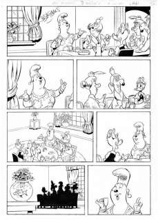 Bas Heymans - 3 Original Pages - Complete Story - H22103 - Daisy Duck - "Medieval Party" - Pages originales publiées | Catawiki