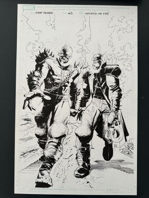 Roland Boschi | Ghost RIDER : Heaven’s on Fire #3 Original Splash page 7 Marvel Comics 2009 | 2DGalleries