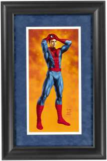 PETER PARKER, THE SPECTACULAR SPIDER-MAN FRAMED CORNER BOX ORIGINAL ART BY JOE JUSKO.