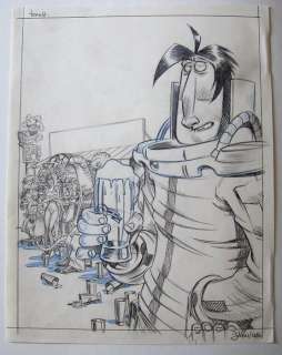  - Julien / CDM  - Couverture originale (crayonne) - Cosmik Roger T.4 - Le rendez vous des anneaux (2006) 