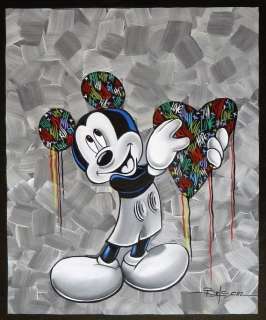 Sage (Brisan, Gabriel) - Mixed Media Art on Canvas - Mickey in love (2019) | Catawiki