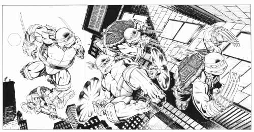 Ed McGuinness - Teenage Mutant Ninja Turtles 100 Variant Cover