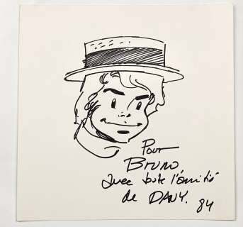 Dany Dédicace Grand... | DANY Dédicace grand format représentant Olivier Rameau Feutre 30... | Vermot et Associés