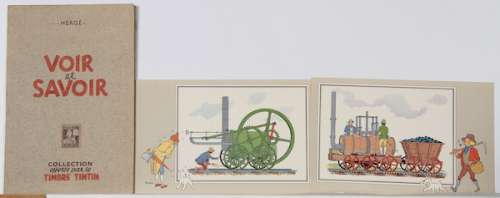 Hergé | Voir et Savoir : pochette contenant les 6 chromos … | Banque Dessinée