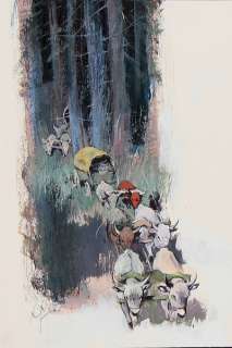 Follet | Illustration Ã  l’acrylique représentant un chari… | Banque Dessinée