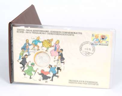 Hergé | MEDAILLIER FRANKLIN : Tintin, médaille en argent … | Banque Dessinée