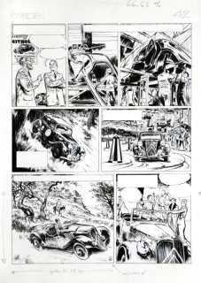 Follet | Les Autos de l’aventure, planche n°42 Ã  l’encre … | Banque Dessinée