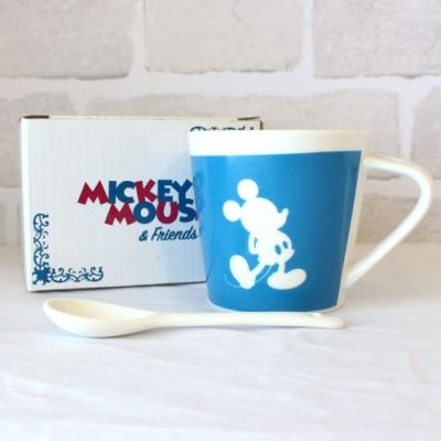 Disney Mickey Mouse Tasse mit Löffel unbenutzt Figur Tasse 8,5 cm Durchmesser | eBay Europe (Buy It Now)