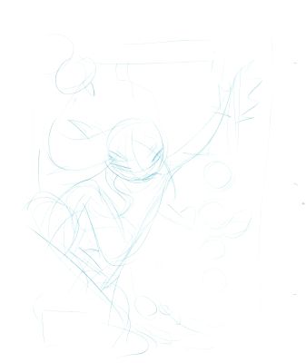 Dave Bullock 2 LOT Hand-Drawn Comic Illustrations for Covers and Book DC L11 | Charles Scott Gallery