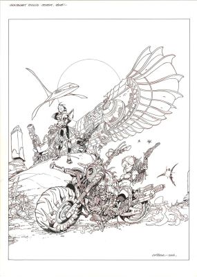 Lot 34 - CRISSE né en 1958. Gunblast girls. Projet de couverture T1.