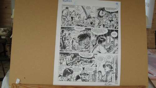 Follet, René - Planche originale (p.19) - Jean Valhardi T.10 - Le naufrageur aux yeux vides (1984) | Catawiki