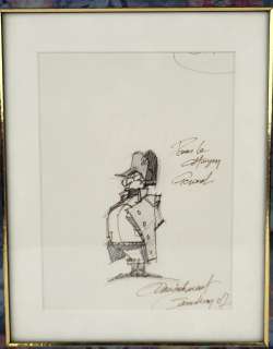 Jacques SANDRON (1942-2019), Dessin caricature de Napoléon dédicacé, crayon et mine de plomb sur papier, signé et daté 2007 en bas à droite, Dim. à vue 27 x 20 cm. - Lot 43 :