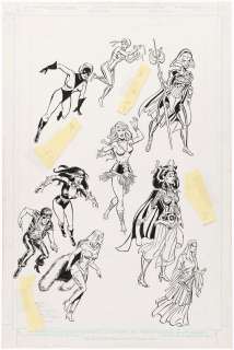 OFFICIAL HANDBOOK OF THE MARVEL UNIVERSE BULLPEN ARCHIVES ORIGINAL ART. | Hake’s