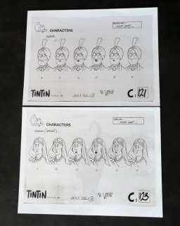 Tintin - 2x Celluloïd Ellipse - Ragdalam & Yamilah - Les 7 boules de cristal - EO - (1990) | Catawiki