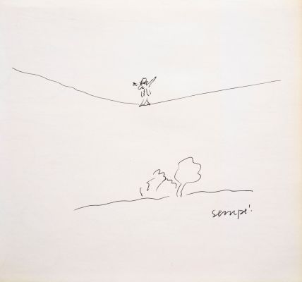 Jean-Jacques Sempé... | Jean-Jacques SEMPÉ (1932-2022) Funambule Dessin Encre... | misc / divers