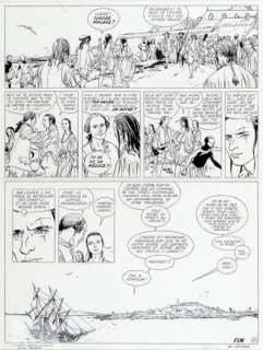 Pellerin | PATRICE L’EPERVIER Encre de chine pour la planche 46 de l’album | Coutau Bégarie