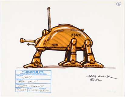 Winnick, Gary | Koronis Rift (Tanx) Bug Tank Video Game Concept Drawing Signed by Gary Winnick (Lucasfilm, 1984).... | Heritage