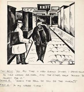 ALEXANDER CALDER (1898-1976) Untitled (Two artists). | Swann Galleries