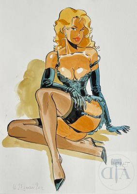 Meynet / Dessin Original Réalisé À L’encre de Chine Et Aquarelle. Signé Et Daté 2011. Dessin Préparatoire Au dos. Tbe+. Format A3 |  | Dagoty