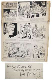 Hal Foster ’’Prince Valiant’’ Strip -- Twice-Signed and Inscribed to Ray Bradbury -- From the Bradbury Estate | Nate Sanders