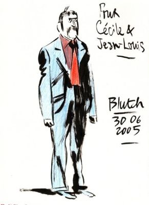 Lot 171 - Blutch. Dessin original dédicacé Waldo’s bar | BDEnchères