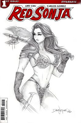 Dave Nestler | Red Sonja, original pencil sketch cover. | Raremarq (Buy It Now)