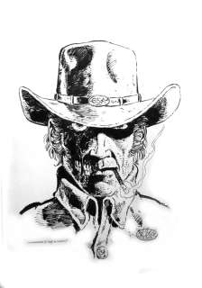 John Byrne | JONAH HEX Illustration Signed 11 x 17 | Black Line Fever